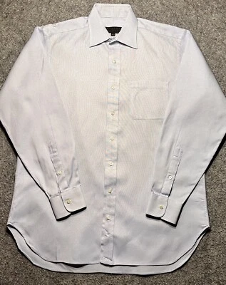 Camisa de vestir para hombre Robert Talbott azul 15,5-35 mangas largas abotonadas Foto 1 de 4