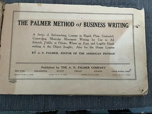 1915 PALMER METHOD OF BUSINESS WRITING EDITION Cursive Penmanship - Bild 1 von 6
