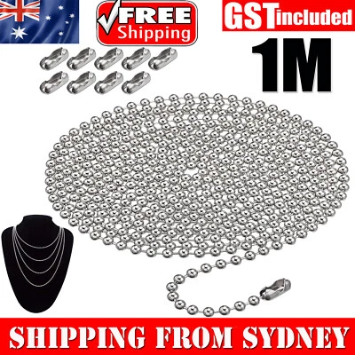 Stainless Steel Continuous Pre-Looped Chain For Roller Blinds Curtain-1/5 Meter  - image 1 of 4