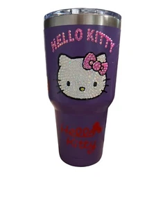 Hello Kitty Thermos vinyl tumbler with rhinestones Bling 30 Oz - Picture 1 of 3