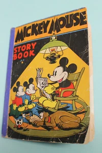 Mickey Mouse Story Book 1931 WALT DISNEY STUDIO David McKay One page repaired - Picture 1 of 12
