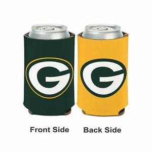Licensed Football 2 Sided 12 oz Green Bay Packers Can Cooler Collapsible Koozie - Picture 1 of 1