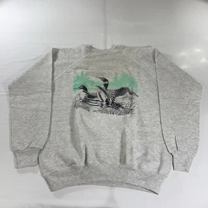 Vintage XL Springhill Tabor Sweatshirt Mallard Duck Graphic Hanes 80s 90s USA - Picture 1 of 18