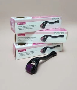 Anti-Aging DSR25 Derma MTS Stainless Steel 540 Micro Fine Needles Roller - 3 Set - Picture 1 of 5