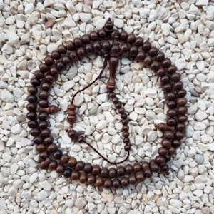 100 Prayer Beads Indonesian Rosewood Dalbergia Latifolia 8x10 MM Islamic Tasbih - Picture 1 of 6