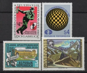 Austria 1985 Sc# 1320-1323 Mint MNH opera festival Alpine way chess fire brigade - Picture 1 of 1