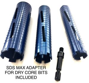 1'',1.5" (1 1/2'') & 2" Diamond Core Bit w/ SDS MAX Adapter hilti hammer drill
