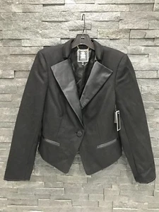 NWT Juicy Couture Pitch Black Wool Blazer Sz 12 $298 - Picture 1 of 7