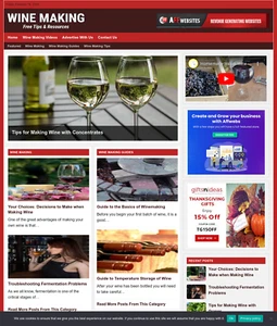 Wine Making Tips Website Business For Sale: Ready-to-Launch with Free Installati - Picture 1 of 3