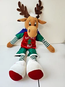 DAN DEE Navidad Ho Ho Bullwinkle Alce Elfo Reno - 38” Alto + Cuernos - Imagen 1 de 9