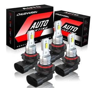 9005 9006 Kit Faros LED Combo Bombillas 10000K Alto Bajo Haz Súper Blanco Brillante - Imagen 1 de 14