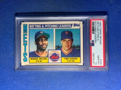 1984 Topps Tiffany New York Mets Batting and Pitching Leaders #246 PSA 10 - Image 1 of 2