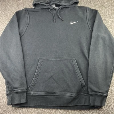 Nike Suéter Para Hombres Mediano Negro Blanco Pequeño Cuadros Swoosh Sudadera con Capucha Pullover Adulto Foto 1 de 4