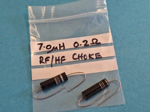 7uH RF Choke / HF Choke ~ 0.2Ω ~ Small RF / HF Chokes x 2 - Picture 1 of 8