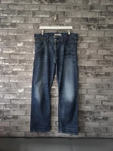 Levis 506 Standard Blue Jeans W34 L32 Distressed Vintage Y2K Workwear Street - Picture 1 of 13