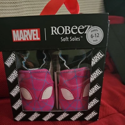 NUEVOS ZAPATOS ROBEEZ MARVEL 6-12 MESES GHOST-SPIDER CUERO SUELA SUAVE Foto 1 de 4