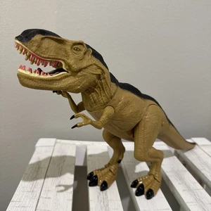 Tyrannosaurus T-Rex 11" Dinosaurio Electrónico Caminar Rugidos en Movimiento Ilumina FUNCIONA - Imagen 1 de 17