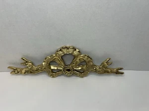 Große Vintage Messing Schleife Band Swag Wandhalterung Hängedeko - Bild 1 von 5