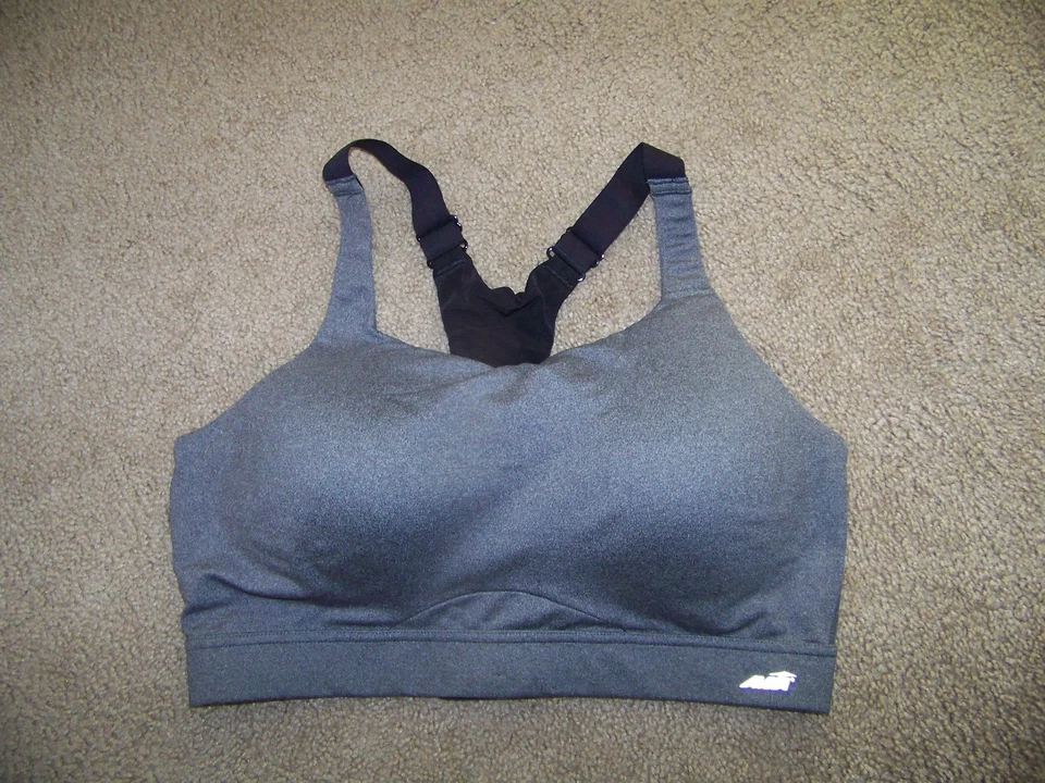 Sujetador deportivo 40D AVIA para mujer forrado gris inalámbrico tirar de corredor espalda entrenamiento limpio Foto 1 de 4