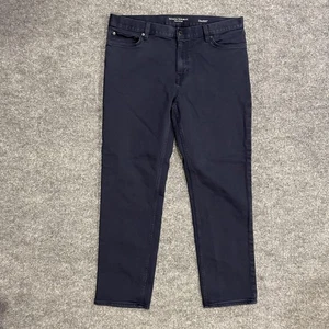 Banana Republic Traveler Slim Pants Mens 36x30 Navy Blue Stretch Twill 5 Pocket - Picture 1 of 13