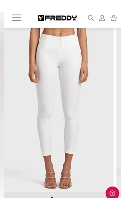 Freddy WR UP White Gloss Faux Leather Pants NWOT Size XL - Image 1 of 4