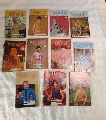Vintage Lot of 11 The Workbasket and Home Arts Magazine 1968 1969 - Image 1 of 4