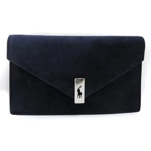 Polo Ralph Lauren POLO RALPH LAUREN Polo ID Suede Chain Wallet Bag Shoulder WAPO - Picture 1 of 9