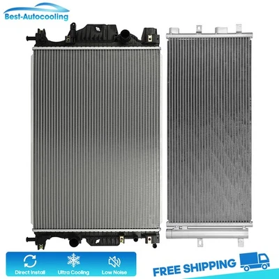 Aluminum Radiator And Condenser For 2013-2020 Ford Fusion 2013-2017 Lincoln MKZ Foto 1 de 4