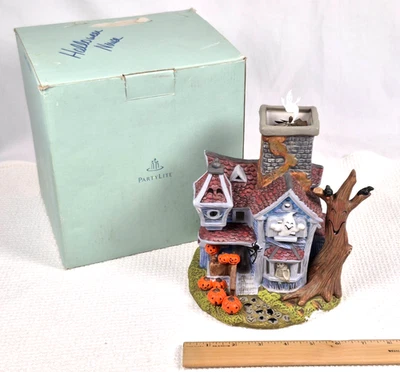 Candelabro PartyLite P7862 Ghostly Tealight House Spinning Ghost Foto 1 de 4