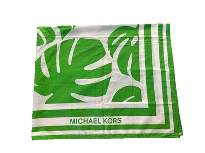 Michael Kors Hawaii Multi Purpose Beach Sarong Wrap 52x42 Green White Tropical - Image 1 of 4