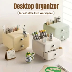 Multifunctional Desktop Organizer Storage Drawer Box for Office Children Desk - Picture 1 of 15