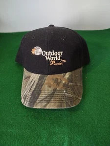 Bass Pro Shops Outdoor World Radio Vintage verstellbare tarnfarbene/schwarze Mütze - Bild 1 von 7