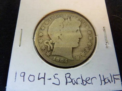 1904-S SILVER BARBER US HALF DOLLAR KEY DATE , RARE Cover