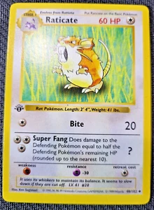 1999 Pokemon Base 1st Edition #40 Raticate Pokemon Gaming - Picture 1 of 4