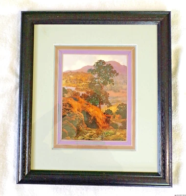 NEW HAMPSHIRE LANDSCAPE by MAXFIELD PARRISH Bookplate Foto 1 de 4