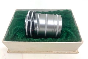 Minolta SR Lens Extension Tube Set Chrome w/ Box from Japan Cat. #SR SR-501 - Picture 1 of 12