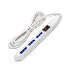 Ciabatta multipresa elettrica Slim 3 posti con cavo da 1,5m Spina 10A 3 Bipasso - Photo 1/4