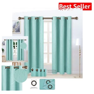 Lujosas cortinas opacas para ventanas con forro térmico - 40W x 63L, 2 paneles - Imagen 1 de 10