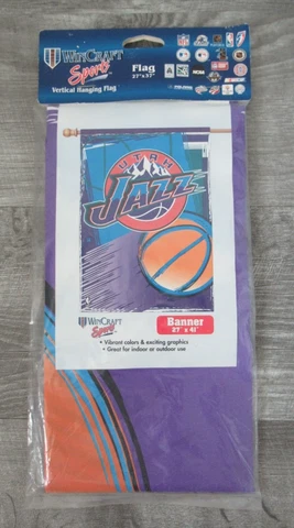 Utah Jazz Indoor Outdoor Vertical Flag Banner 27" x 41" NBA Logo Cover