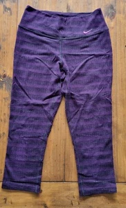 Nike Dri-fit Work Out Gym Activewear Leggings Purple Size S FREE POSTAGE - Picture 1 of 4