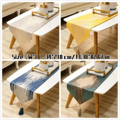 Luxury Table Runners with Tassel Polyester Tablecloth Bed Flag for Party - Image 1 of 4