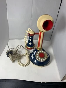 STARS AND STRIPES CANDLESTICK TELEPHONE - Picture 1 of 23