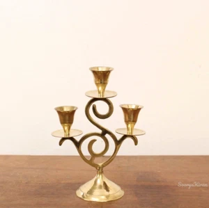 Candle Holder Three Candle Candelabra Christian Home Church Altar Decor Gift - Picture 1 of 5