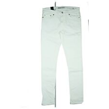 ONLY & SONS Men's Stretch Jeans Slim Trousers Skinny Fit W32 L34 Cracks White