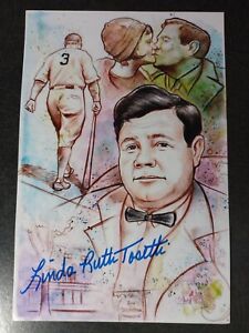 LINDA RUTH TOSETTI Hand Signed Autograph 4X6 Photo - BABE RUTH GRANDDAUGHTER