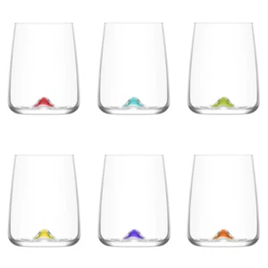 Boîte de 6 gobelets de couleurs Malaga 36 cl verre 7.7 cm trend - Imagen 1 de 2