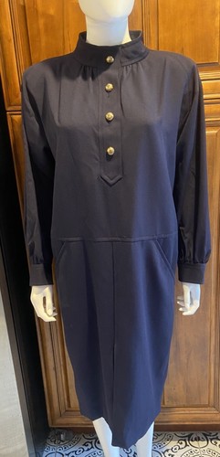 SAINT LAURENT (YSL) abito vintage Yves Saint Laurent Rive Gauche anni '80 marina 42 Madi in Francia