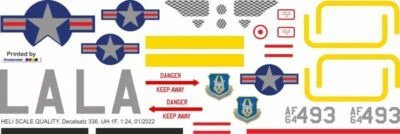 Decalcomania 336 Bell UH-1F US Air Force 58. OMS 64493 - Bild 1 von 2