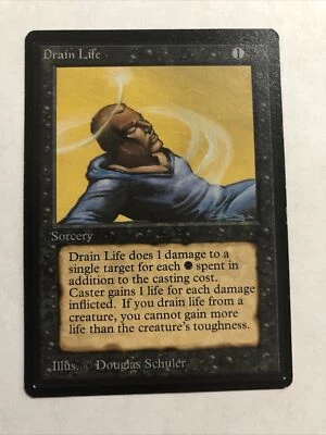 DRAIN LIFE X (1) Beta EX/NM *See Scans* 4RCards - Image 1 of 2