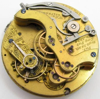 Waltham 14s 1884 Watch Movement 17 jewels fit OF case Serial 2823667 for parts - Image 1 of 4
